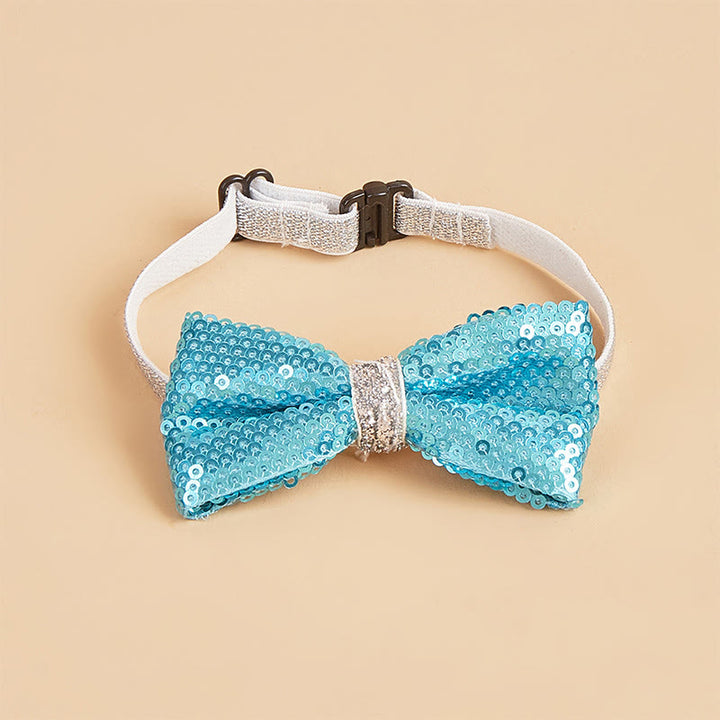 Papillon regolabile per animali domestici con paillettes scintillanti