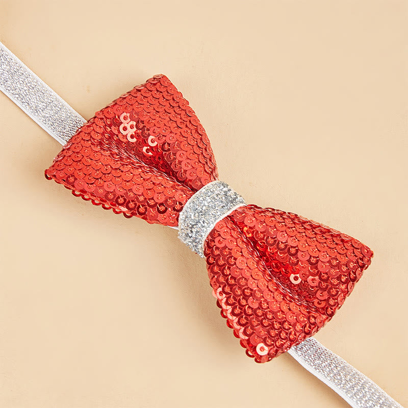 Papillon regolabile per animali domestici con paillettes scintillanti
