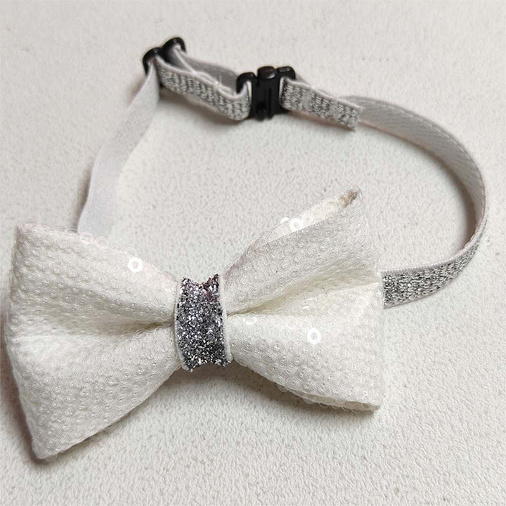 Papillon regolabile per animali domestici con paillettes scintillanti