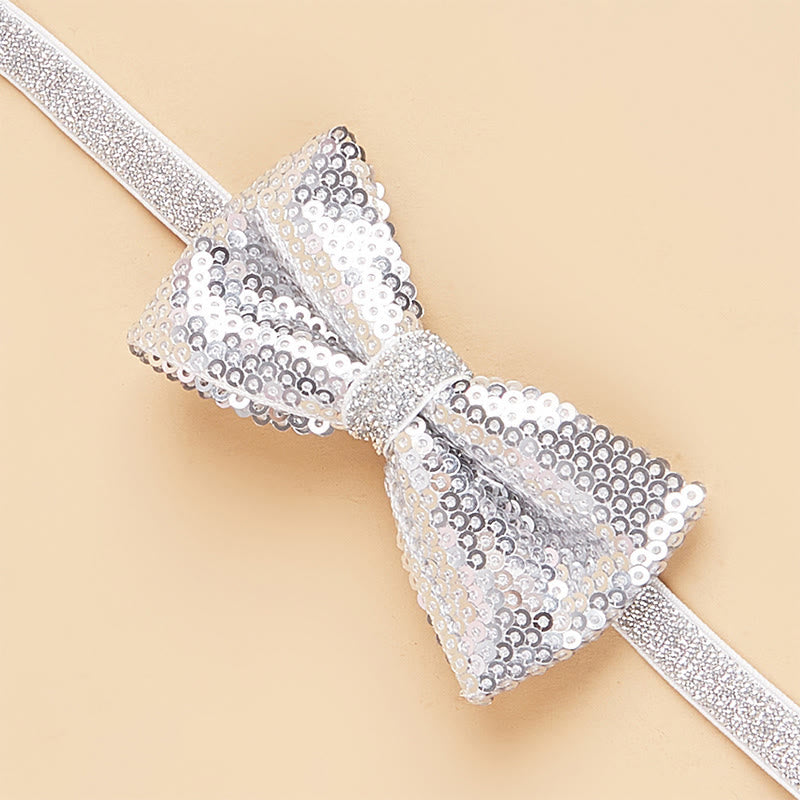 Papillon regolabile per animali domestici con paillettes scintillanti