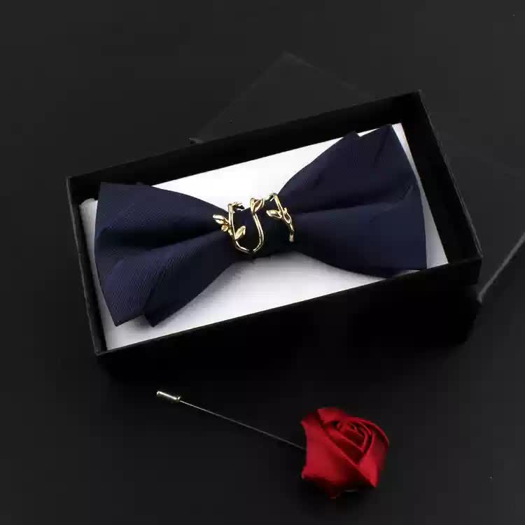 Set di 2 papillon con corpetto rosso e foglia di vite dorata da uomo - Marina Militare - Papillon + Corsage - image 4