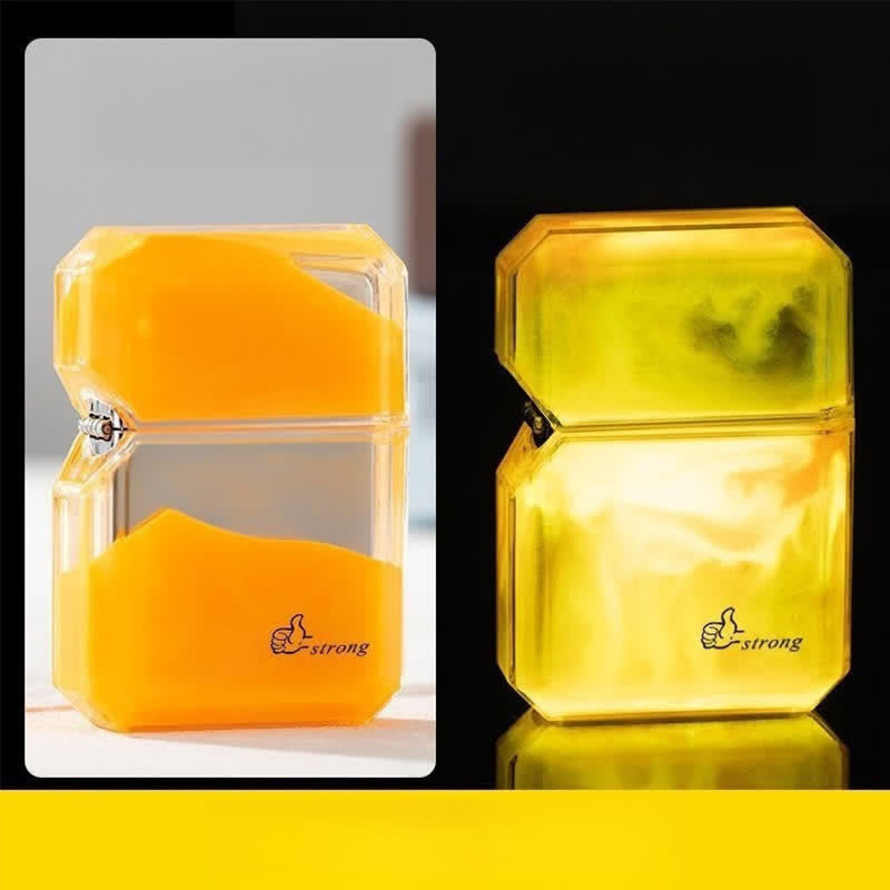 Accendino a butano ricaricabile Quicksand di colore fluorescente fresco - Giallo - image 3