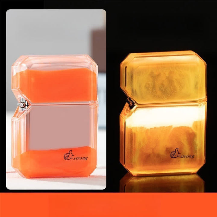 Accendino a butano ricaricabile Quicksand di colore fluorescente fresco - Arancia - image 6