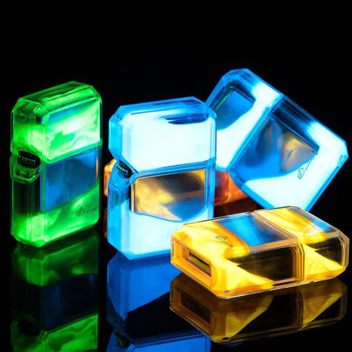 Accendino a butano ricaricabile Quicksand di colore fluorescente affresco