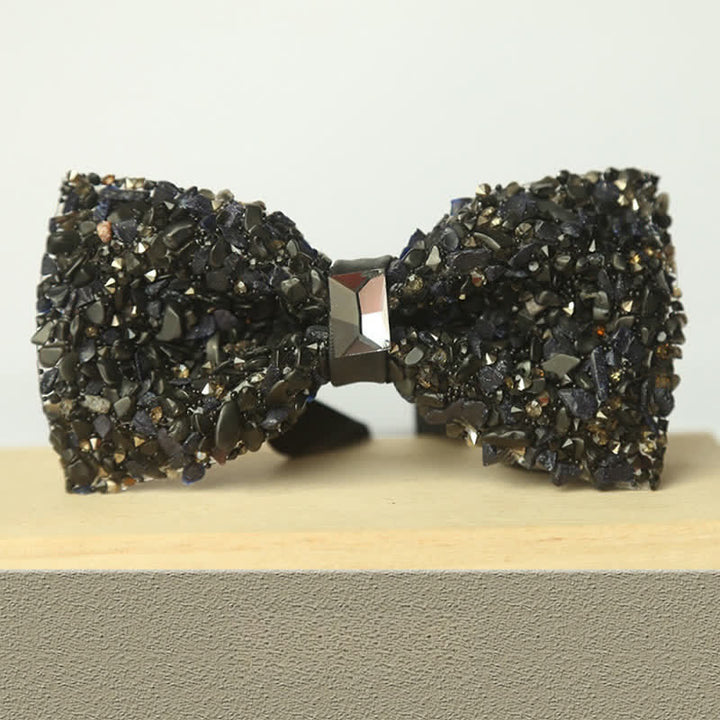 Papillon da uomo multicolore in pietra e cristallo Clastic Enchases