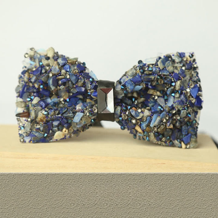 Papillon da uomo multicolore in pietra e cristallo Clastic Enchases