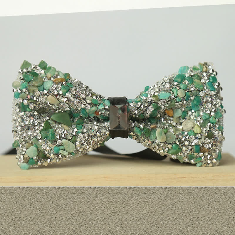 Papillon da uomo multicolore in pietra e cristallo Clastic Enchases - Stile n. 9 - image 11