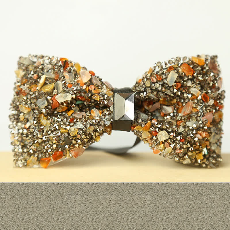 Papillon da uomo multicolore in pietra e cristallo Clastic Enchases - Stile #17 - image 19