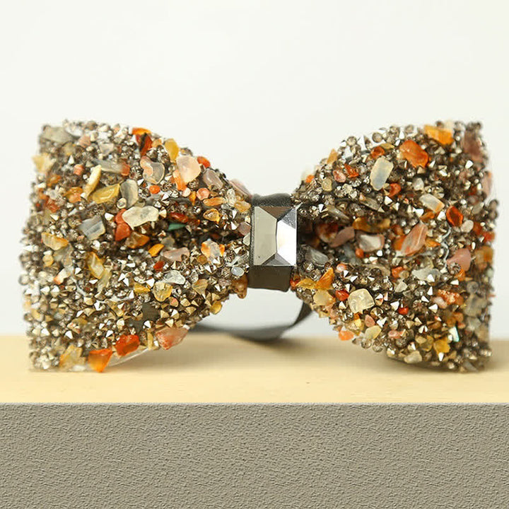 Papillon da uomo multicolore in pietra e cristallo Clastic Enchases - Stile #17 - image 19