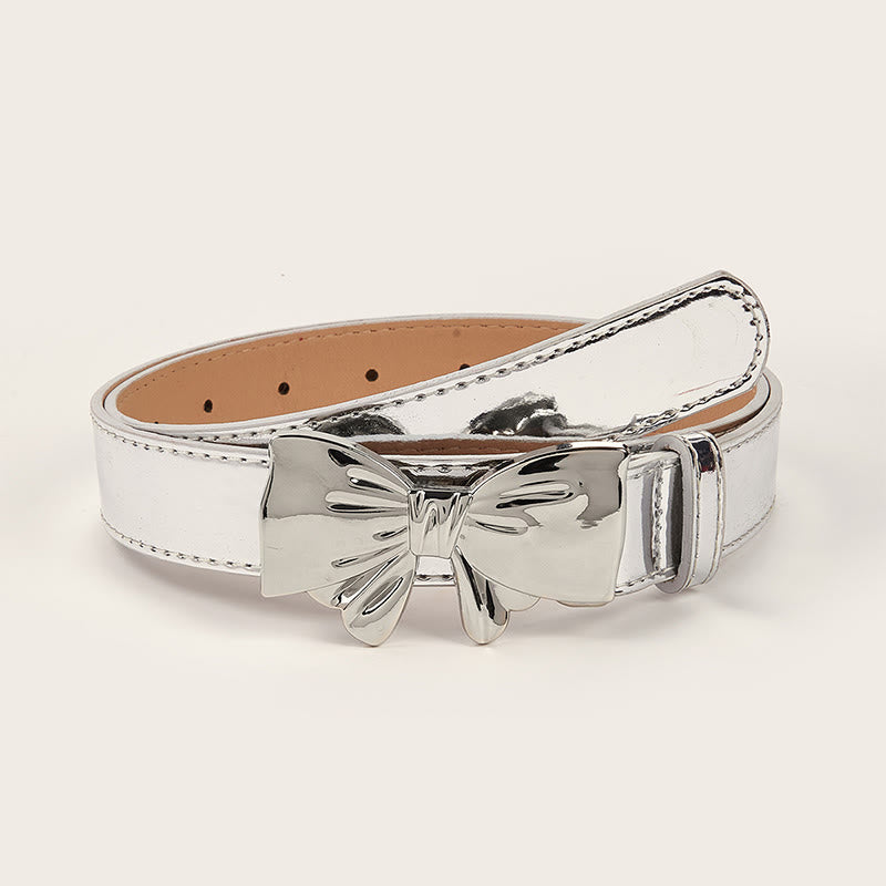 Cintura con fibbia a fiocco da donna - Argento - 32 - image 4