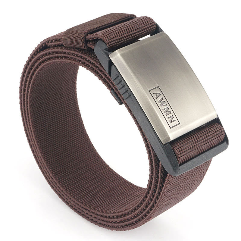 Cintura da uomo in nylon elasticizzato con fibbia magnetica