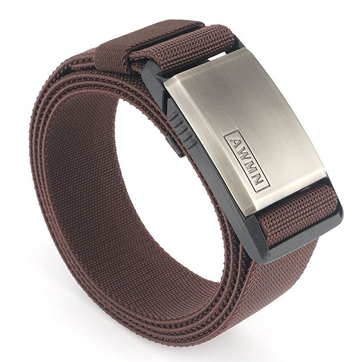 Cintura da uomo in nylon elasticizzato con fibbia magnetica