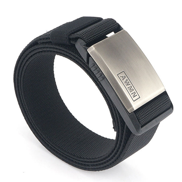 Cintura da uomo in nylon elasticizzato con fibbia magnetica