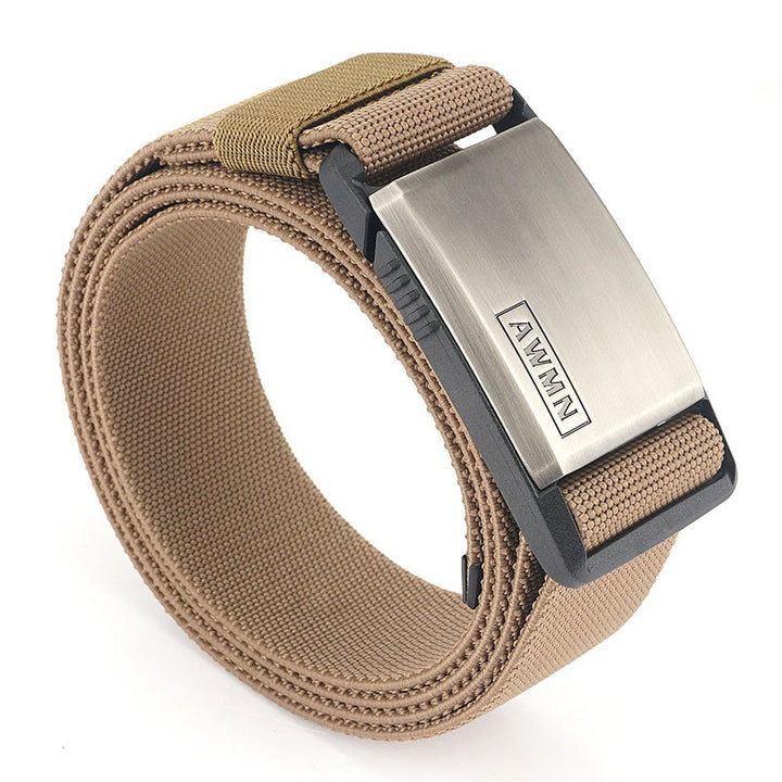 Cintura da uomo in nylon elasticizzato con fibbia magnetica