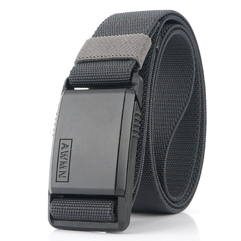 Cintura da uomo in nylon elasticizzato con fibbia magnetica