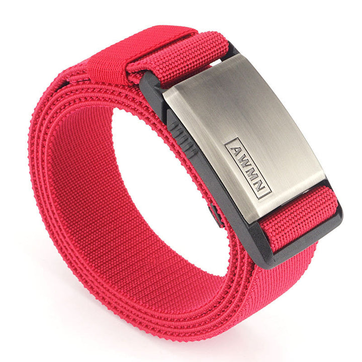 Cintura da uomo in nylon elasticizzato con fibbia magnetica