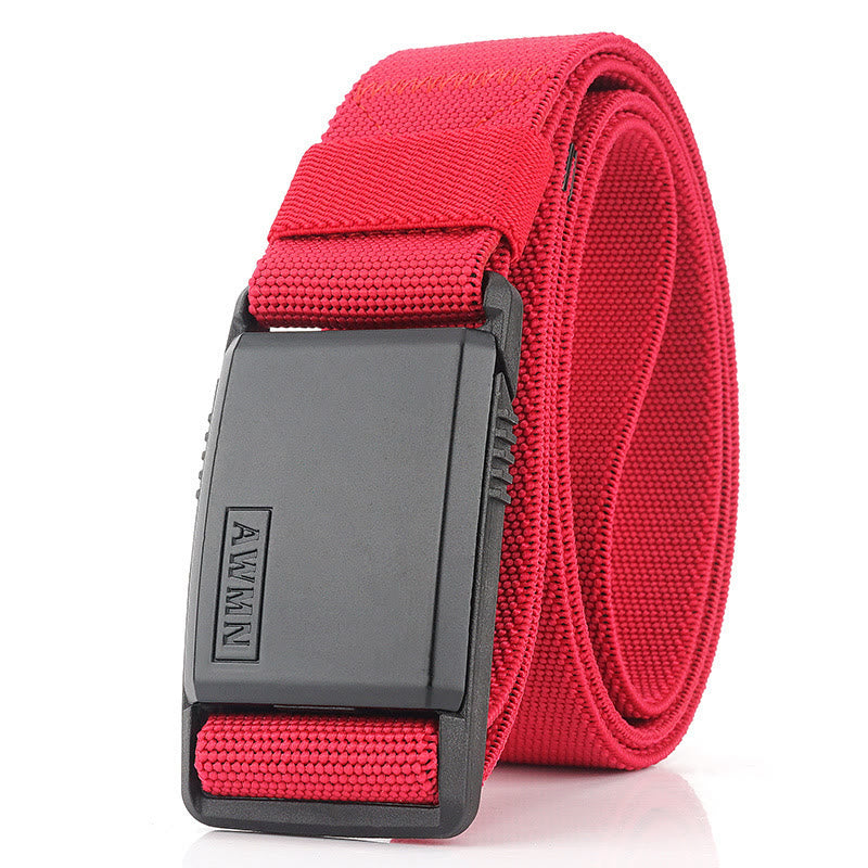 Cintura da uomo in nylon elasticizzato con fibbia magnetica