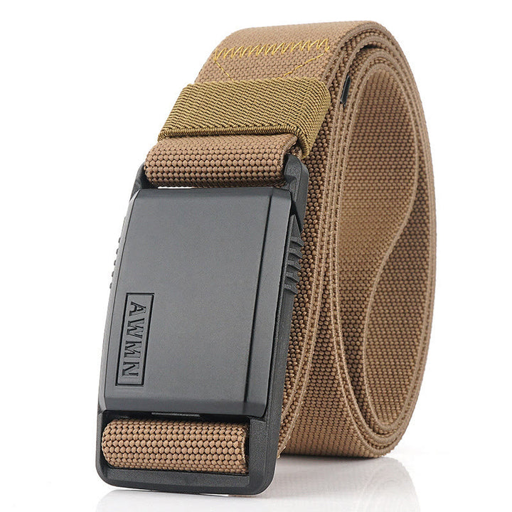 Cintura da uomo in nylon elasticizzato con fibbia magnetica