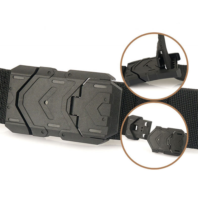 Cintura elastica in nylon con fibbia magnetica a sgancio rapido da uomo