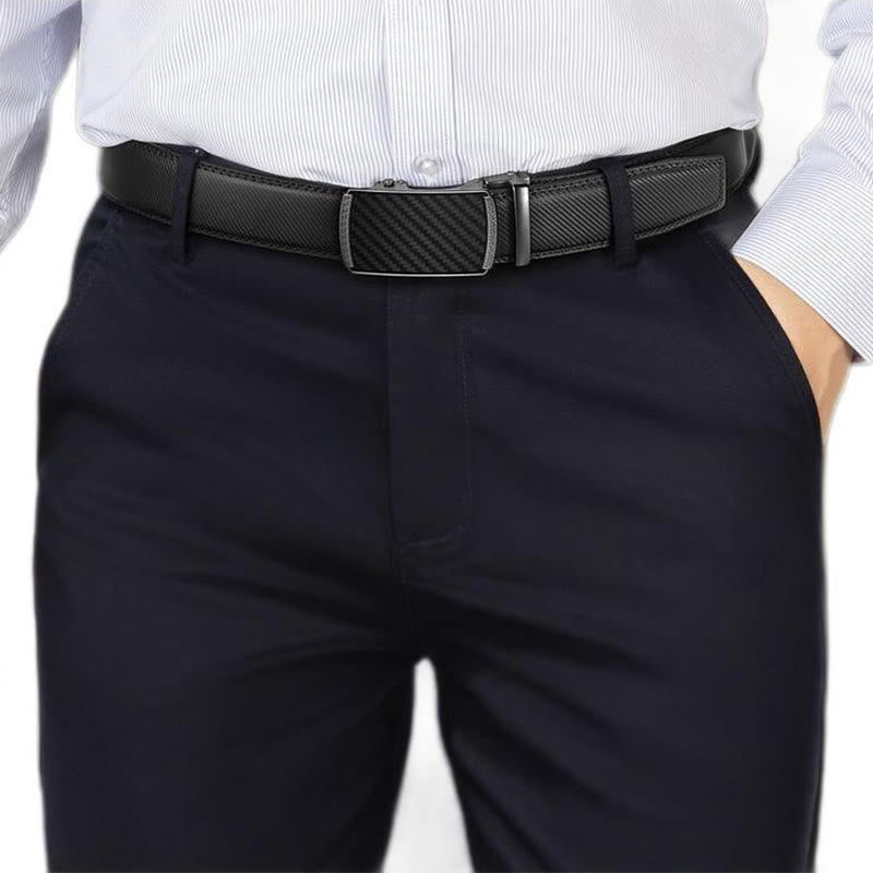 Cintura da uomo in vera pelle con cricchetto scorrevole