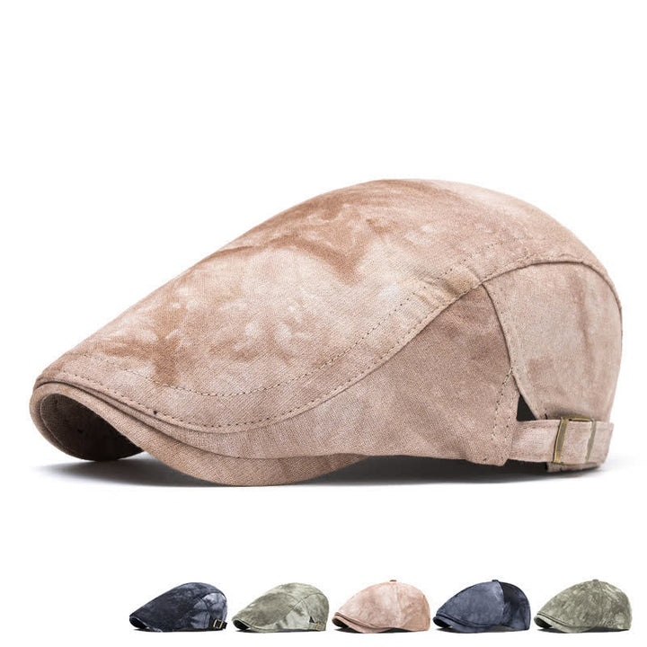 Cappello basco in cotone tie-dye elegante primaverile