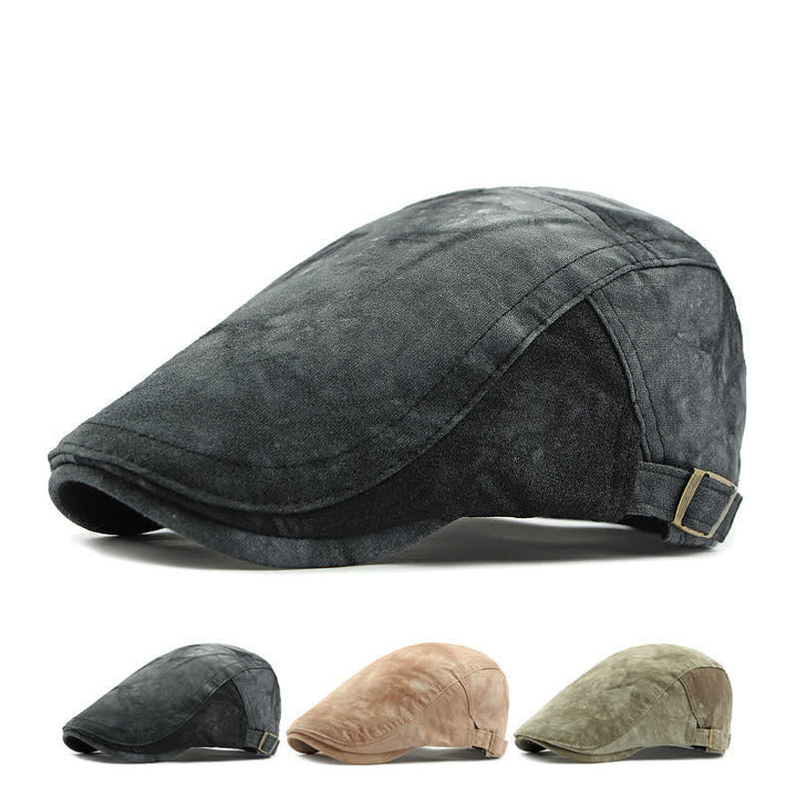 Cappello da giornalaio in cotone tinto in capo in stile vintage