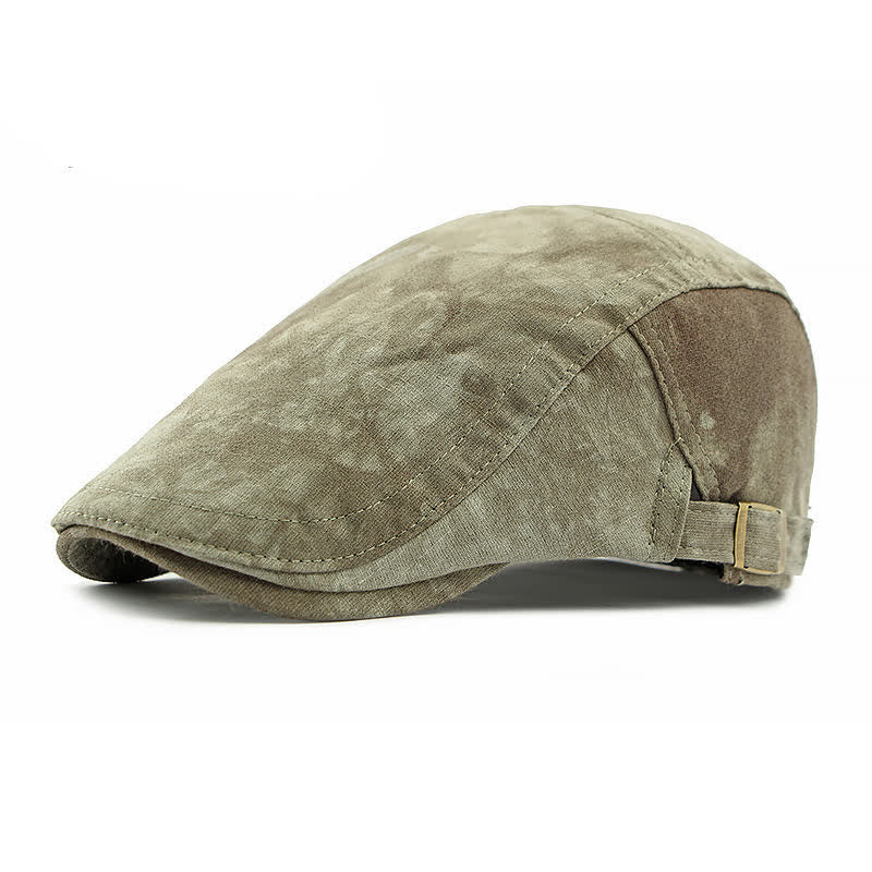 Cappello da giornalaio in cotone tinto in capo in stile vintage