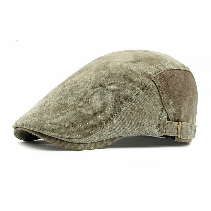 Cappello da giornalaio in cotone tinto in capo in stile vintage