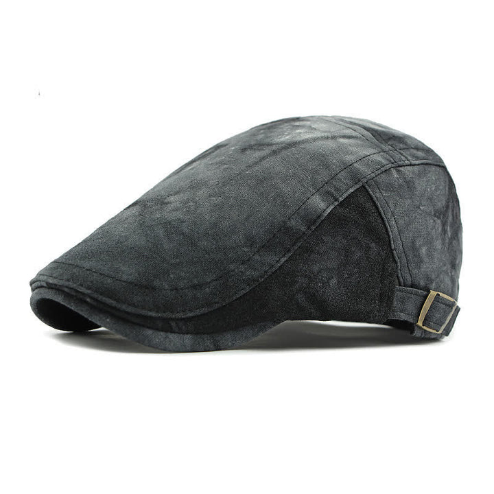 Cappello da giornalaio in cotone tinto in capo in stile vintage - Nero - Regolabile (21 5/8"-23 1/4") - image 2
