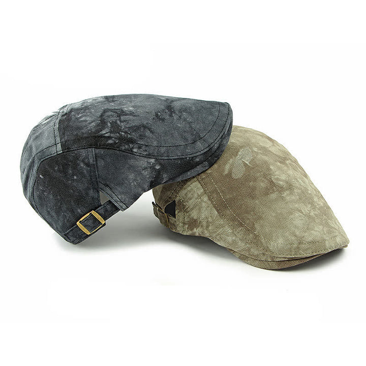 Cappello da giornalaio in cotone tinto in capo in stile vintage