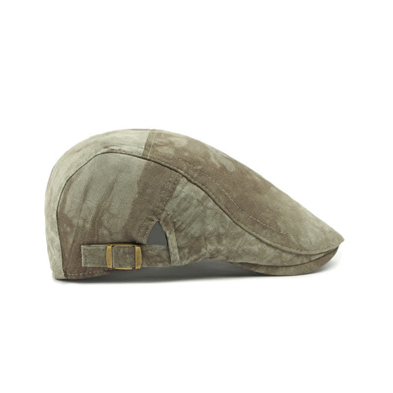 Cappello da giornalaio in cotone tinto in capo in stile vintage