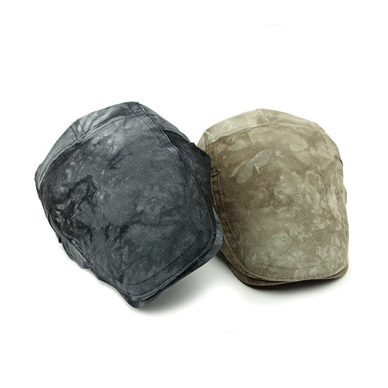 Cappello da giornalaio in cotone tinto in capo in stile vintage