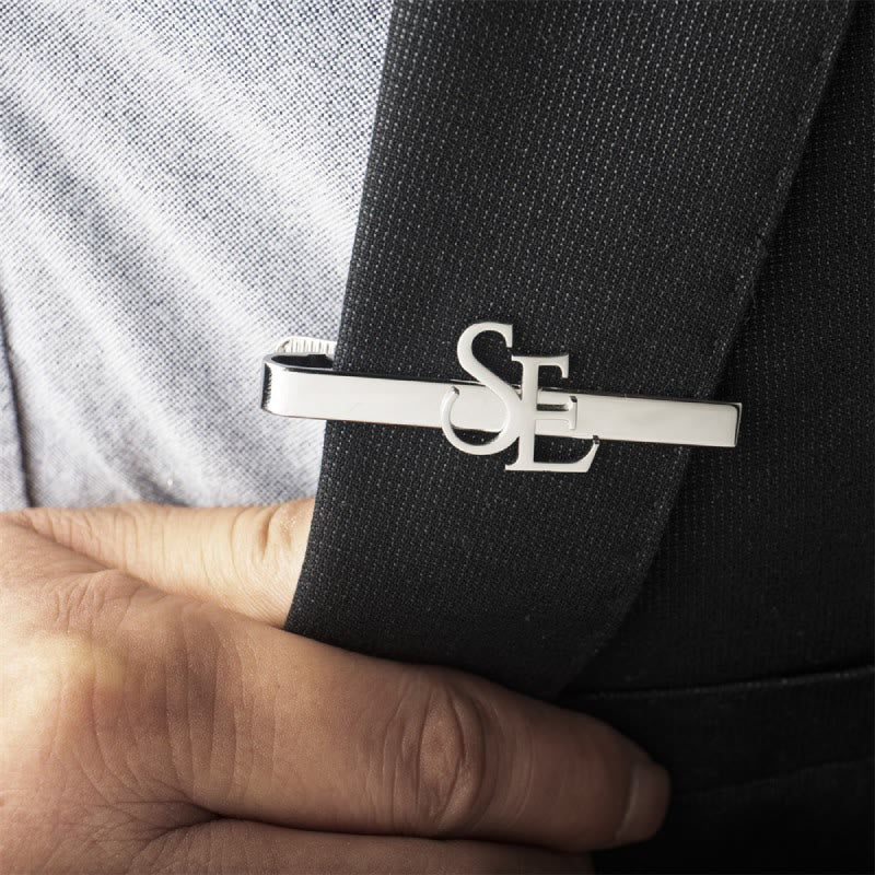 Personalizza la tua lettera iniziale per cravatte da matrimonio - Argento - image 3