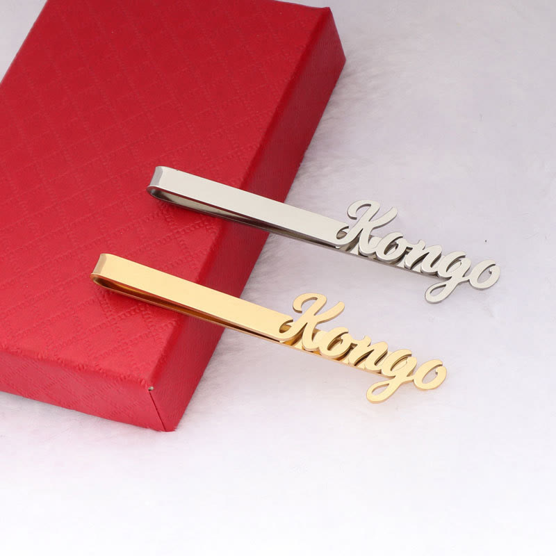 Personalizza il tuo nome per la barra della cravatta nuziale per abito - image 7