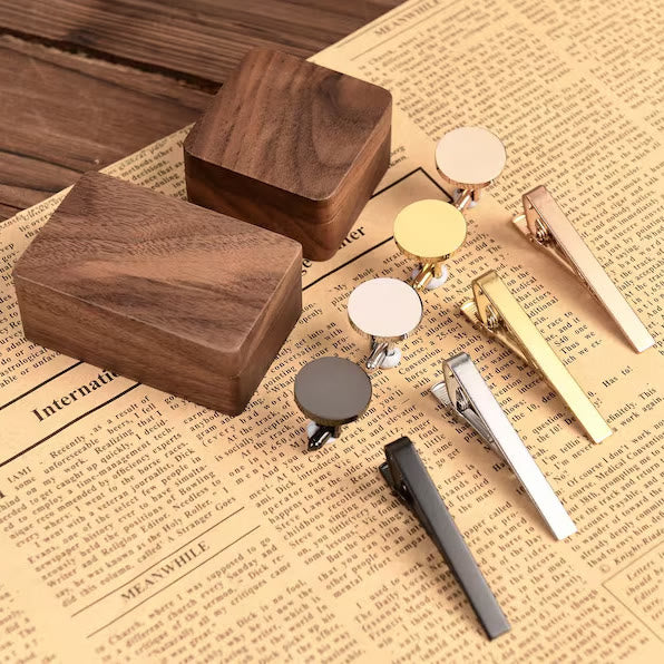 Personalizza i tuoi gemelli con barra per cravatta da matrimonio con testo per abbigliamento maschile - image 4