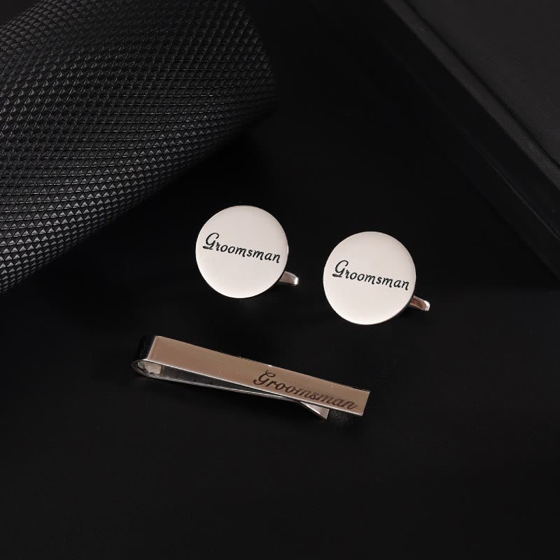 Set da 3 pezzi fermacravatta da sposo per abito da sposa - Sposo Uomo - image 5