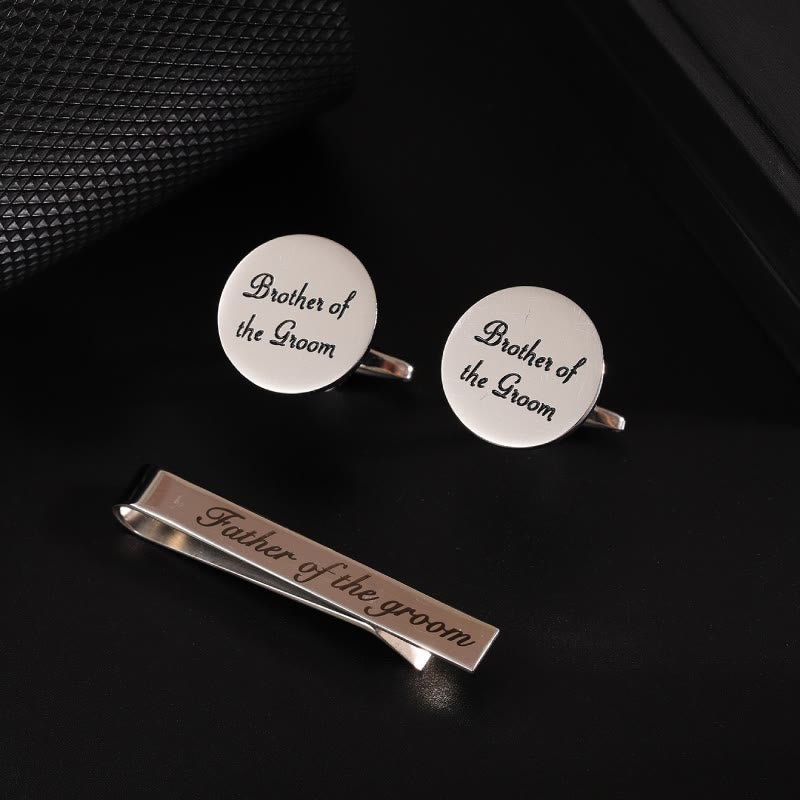 Set da 3 pezzi fermacravatta da sposo per abito da sposa - Fratello dello sposo - image 6