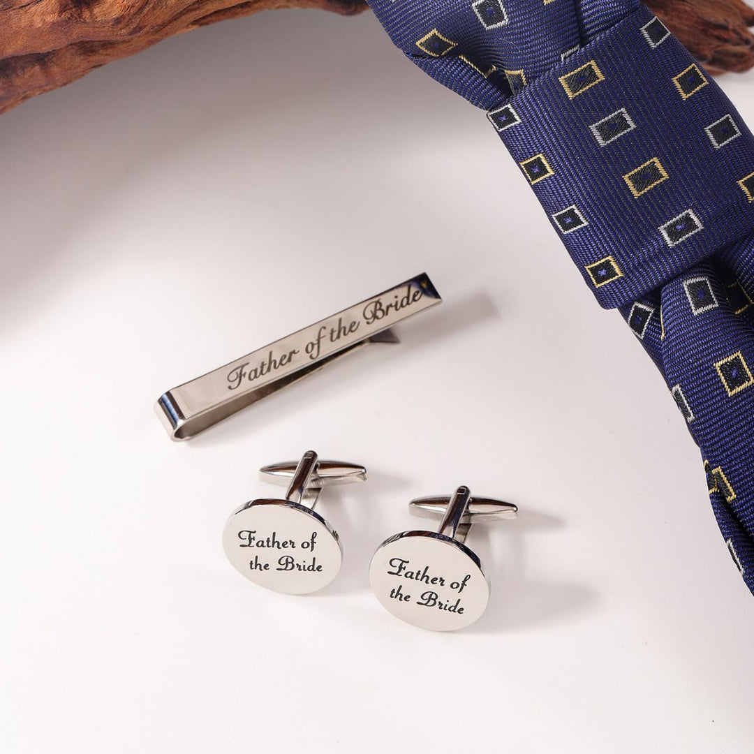 Set da 3 pezzi fermacravatta da sposo per abito da sposa