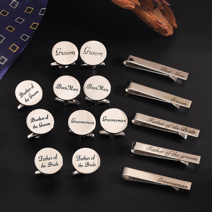 Set da 3 pezzi fermacravatta da sposo per abito da sposa