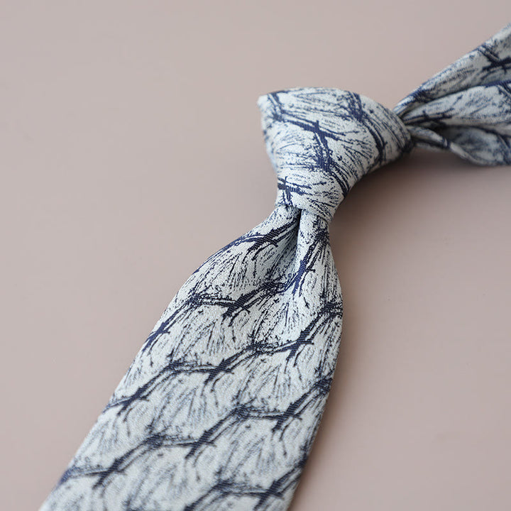 Cravatta da uomo con motivo floreale Forest Branches