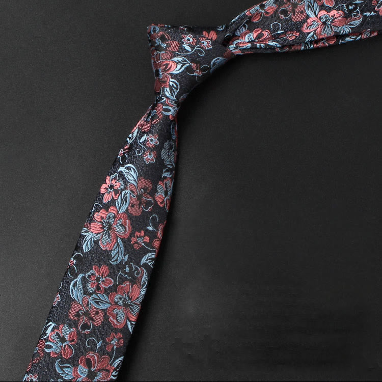 Cravatta da uomo con motivo tenero "Fiori che sbocciano" - Rosso - image 7