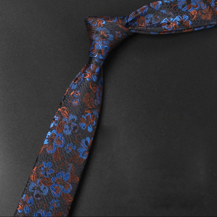 Cravatta da uomo con motivo tenero "Fiori che sbocciano" - Blu - image 6