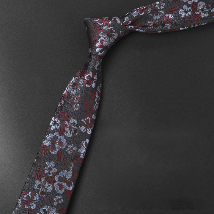 Cravatta da uomo con motivo tenero "Fiori che sbocciano" - Viola chiaro - image 8