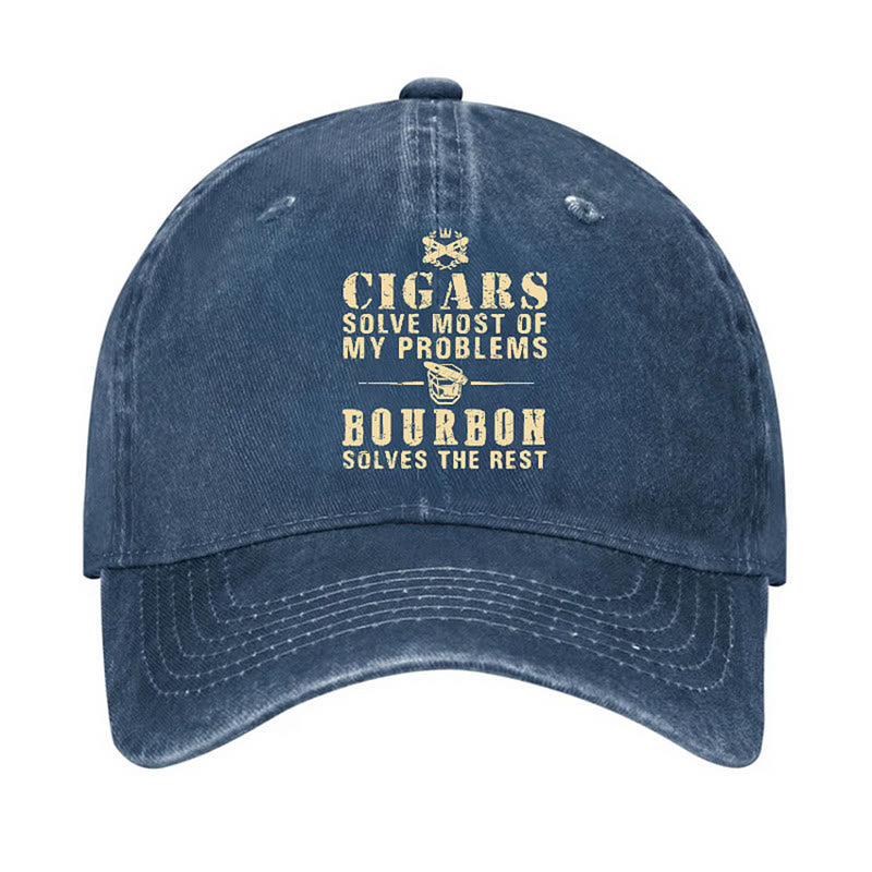 Cappellino da baseball regolabile Bourbon Solve The Rest Problems