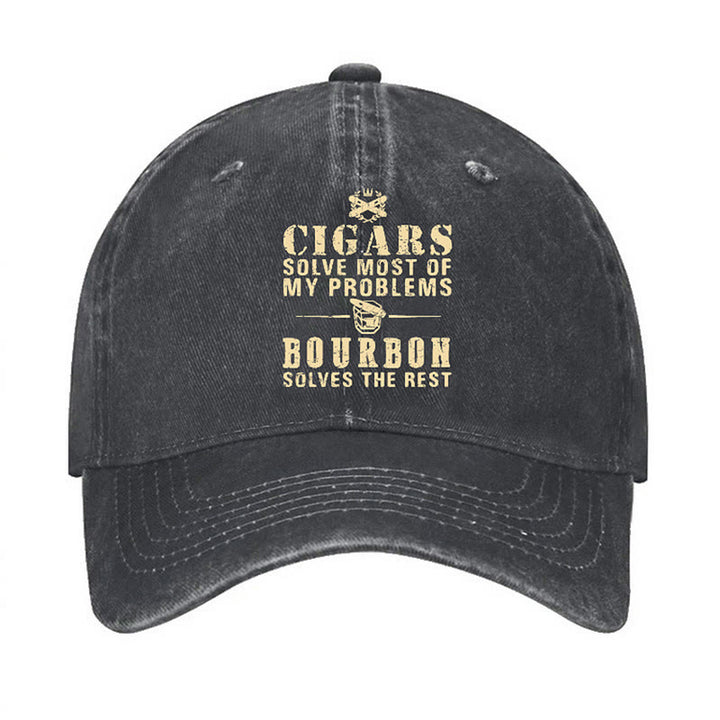 Cappellino da baseball regolabile Bourbon Solve The Rest Problems