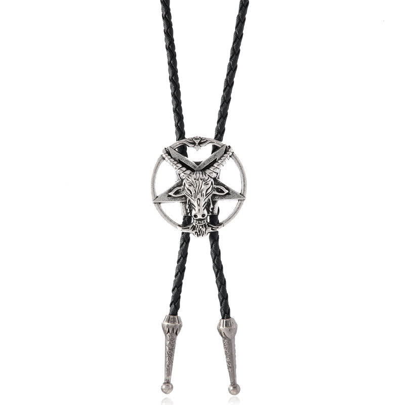 Cravatta Bolo Vintage Esagramma Toro Alce Astrolabio
