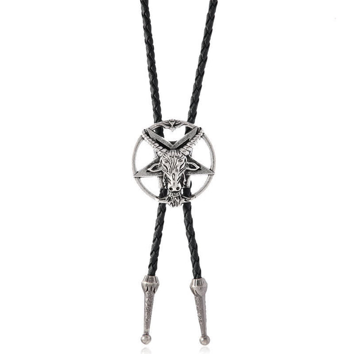 Cravatta Bolo Vintage Esagramma Toro Alce Astrolabio