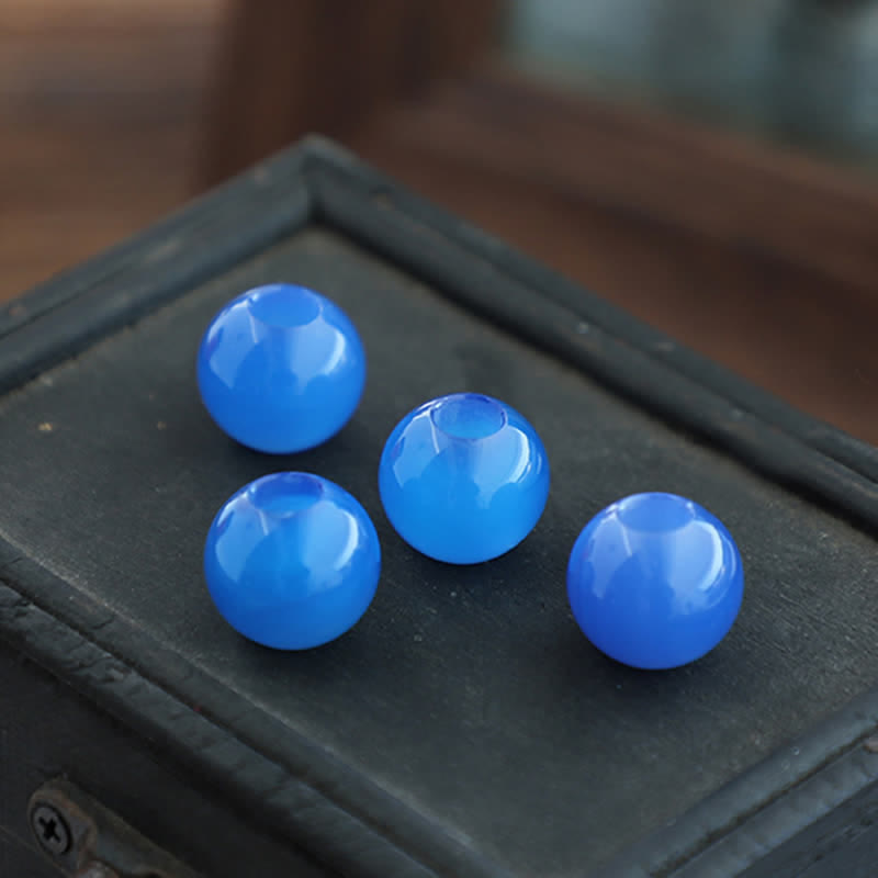 Cravatta Bolo con ciondolo rotondo in agata blu semplice fatto a mano