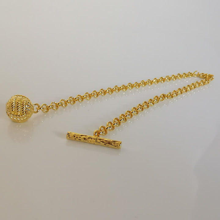 Spilla da uomo con catena da bavero con nodo da marinaio e catena pendente