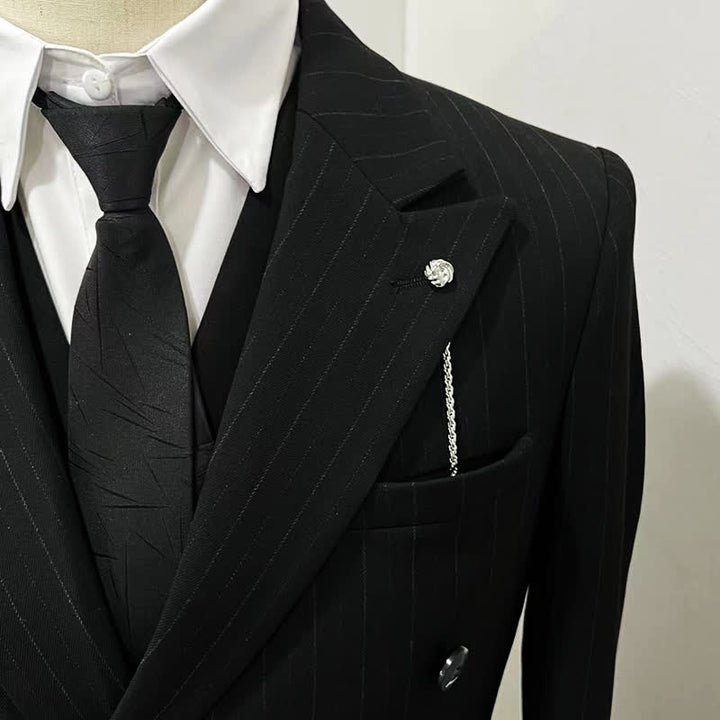 Spilla da uomo con catena pendente a forma di bavero per smoking e camicia